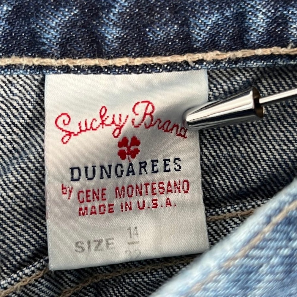 Vintage Lucky Brand 136 Peanut Pant Women's 14 Blue Flare Low Rise Jeans USA - Picture 5 of 12